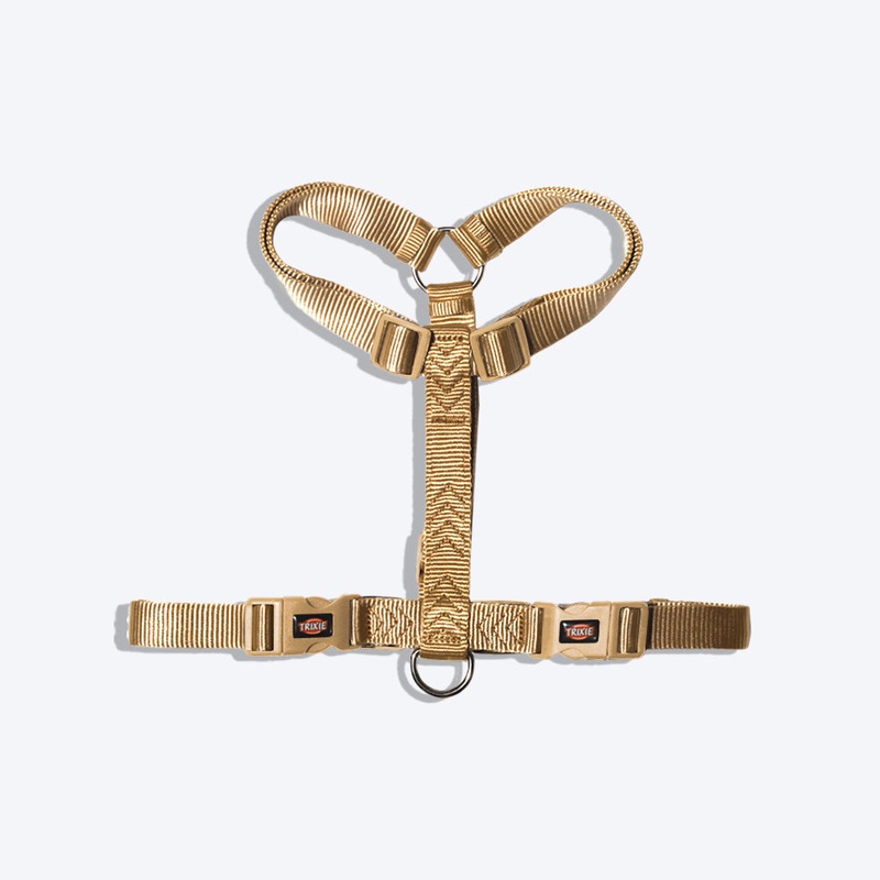Trixie Premium Nylon H-Harness For Dogs – Caramel