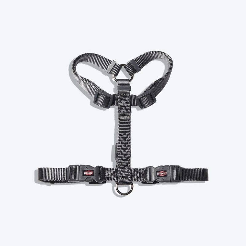 Trixie Premium Nylon H-Harness For Dogs – Graphite