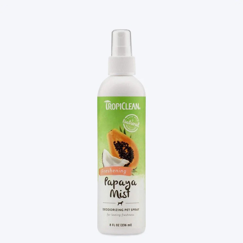 TropiClean Deodorizing Spray for Dogs & Cats – Papaya Mist – 236 ml
