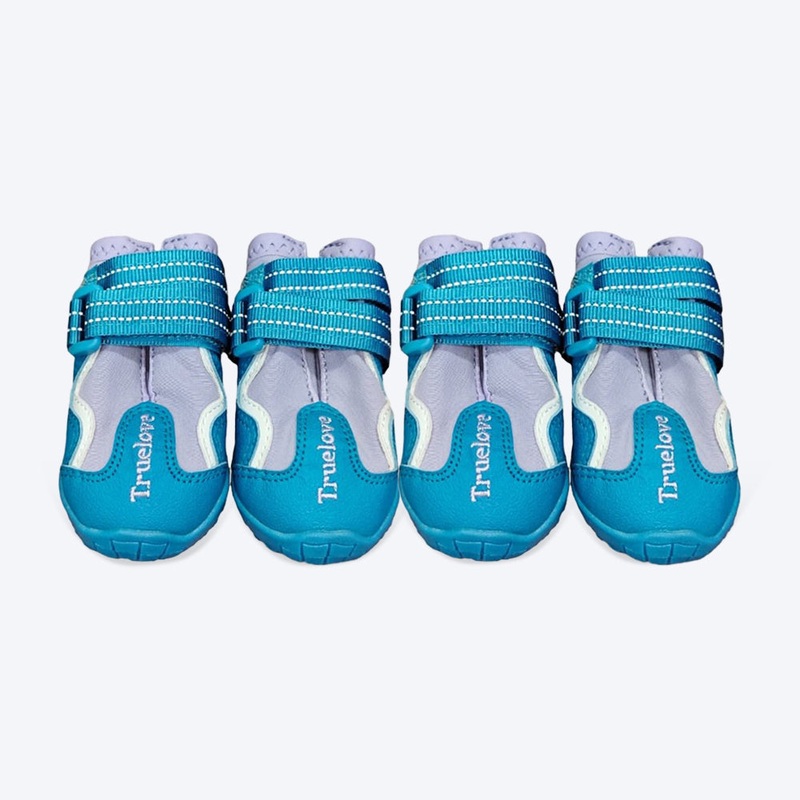 Truelove Waterproof With Reflective Straps Shoes For Dog – Algiers Blue & Lavender (Set of 4)