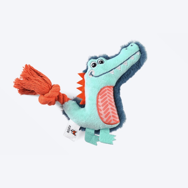 FOFOS Alligator Squeaky Chew Toy For Puppy – Blue