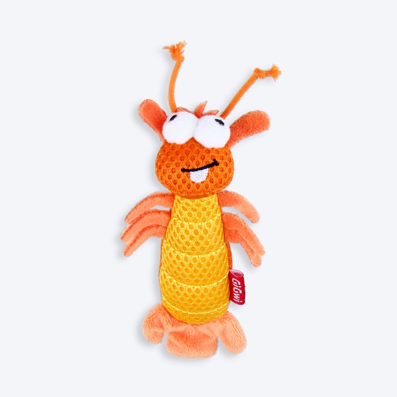 GiGwi Dental Mesh Shrimp With Catnip Interactive Cat Toy