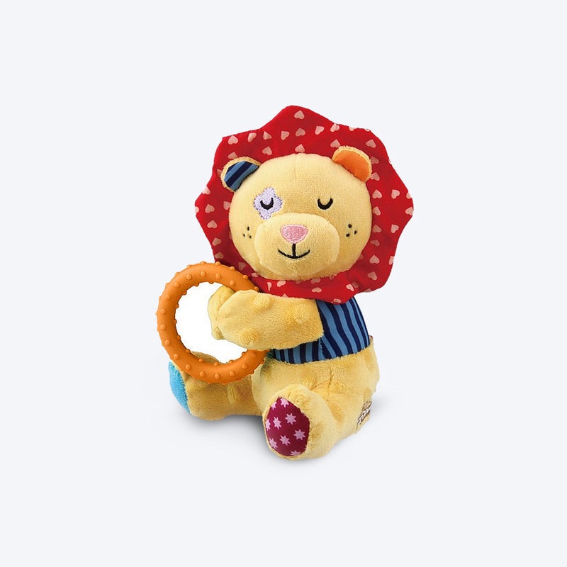 GiGwi Lion Plush Friendz With Squeaker And TPR Ring Dog Toy