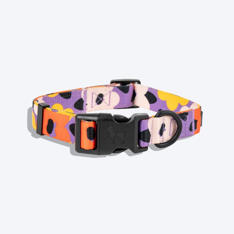 HUFT Misfit Meadow Printed Dog Collar – Purple
