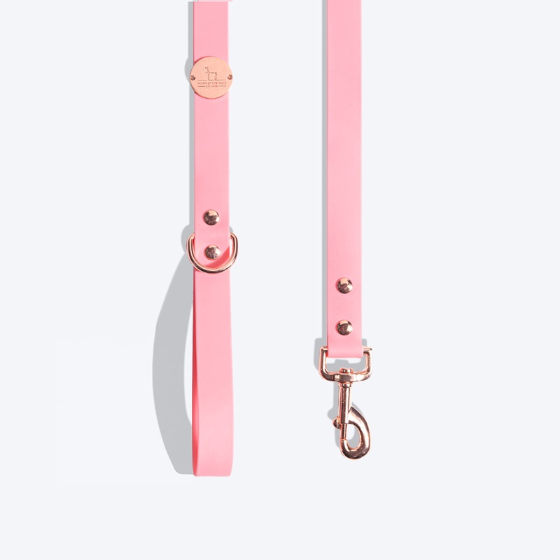 HUFT Pastel Pawprint Rain Friendly Dog Leash – Pink – 1.2 m