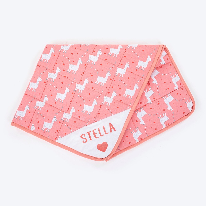 HUFT Personalised Cuddle Bundle Puppy & Kitten Blanket – Peach
