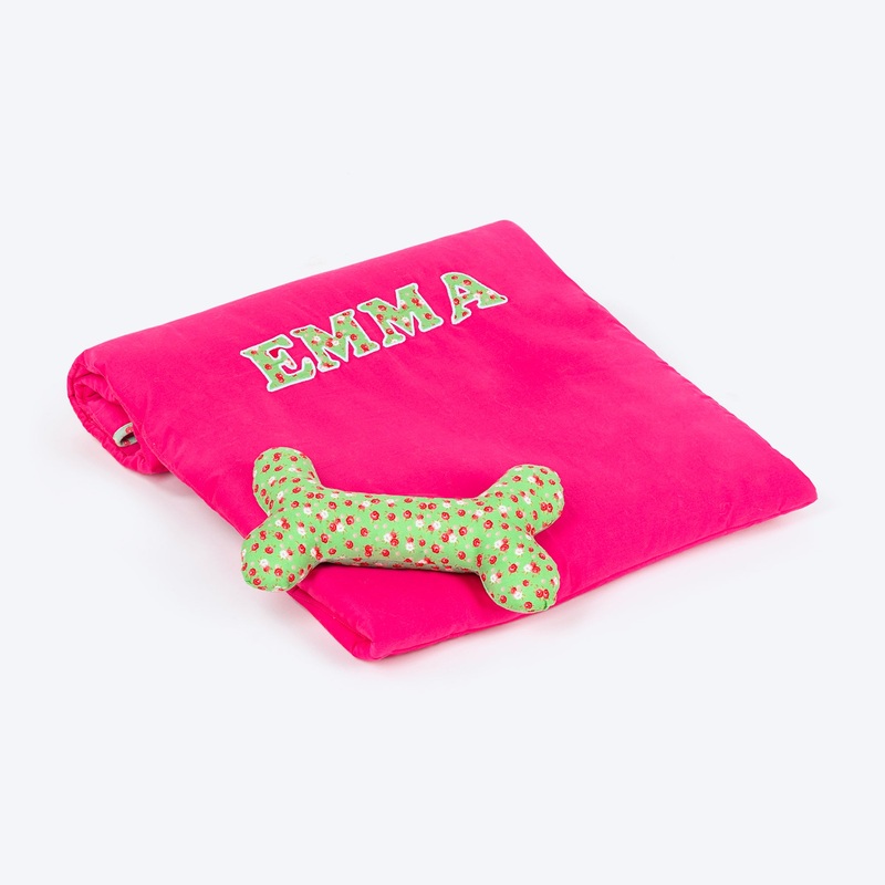 HUFT Personalised Sweet Dreams Blanket For Dog & Cat – Pink