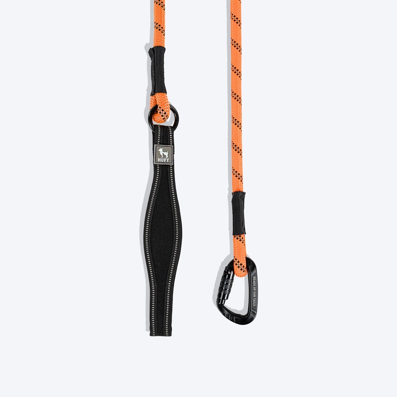 HUFT Rope Leash With Carabiner For Dog – Orange – 1.2 m