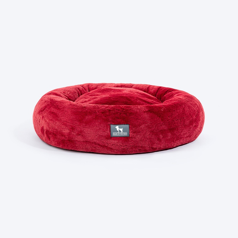 HUFT Snuggle Sphere Donut Bed For Dog & Cat – Red