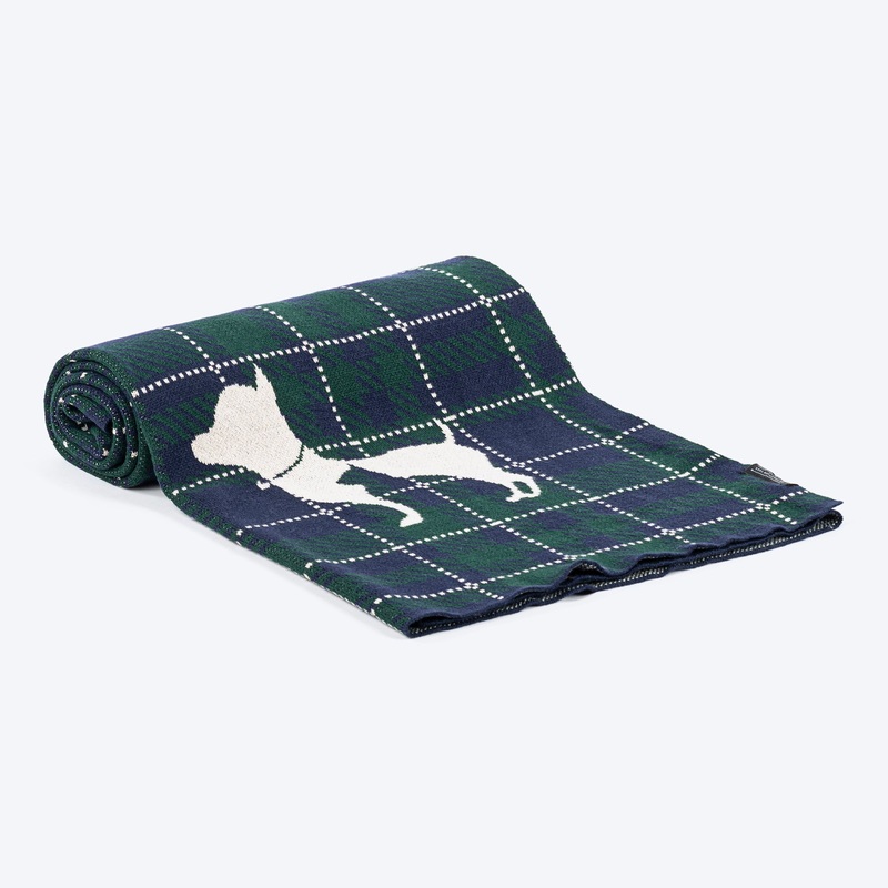 HUFT Warm Hug Blanket For Dog & Cat – Green & Navy