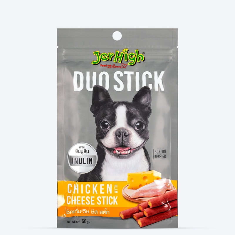 JerHigh Duo Stick Dog Treat – Chicken with Cheese – 50 g