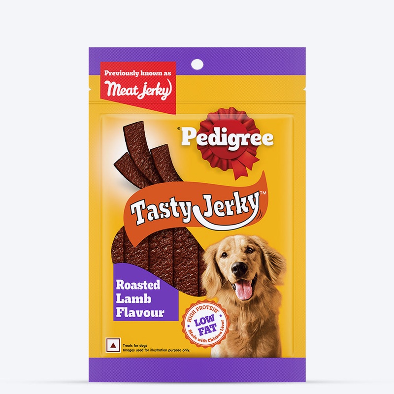 Pedigree Tasty Jerky Roasted Lamb Flavour Treat For Adult Dog – 70 g