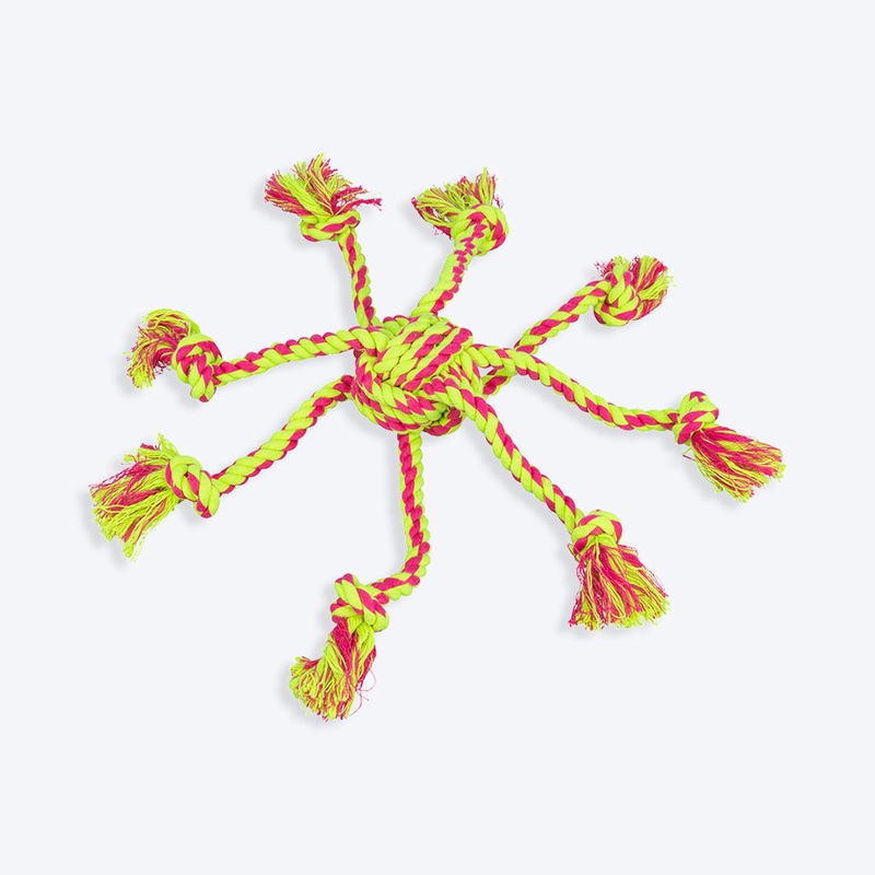 Trixie Rope Dog Toy with Woven in Ball – 7 cm