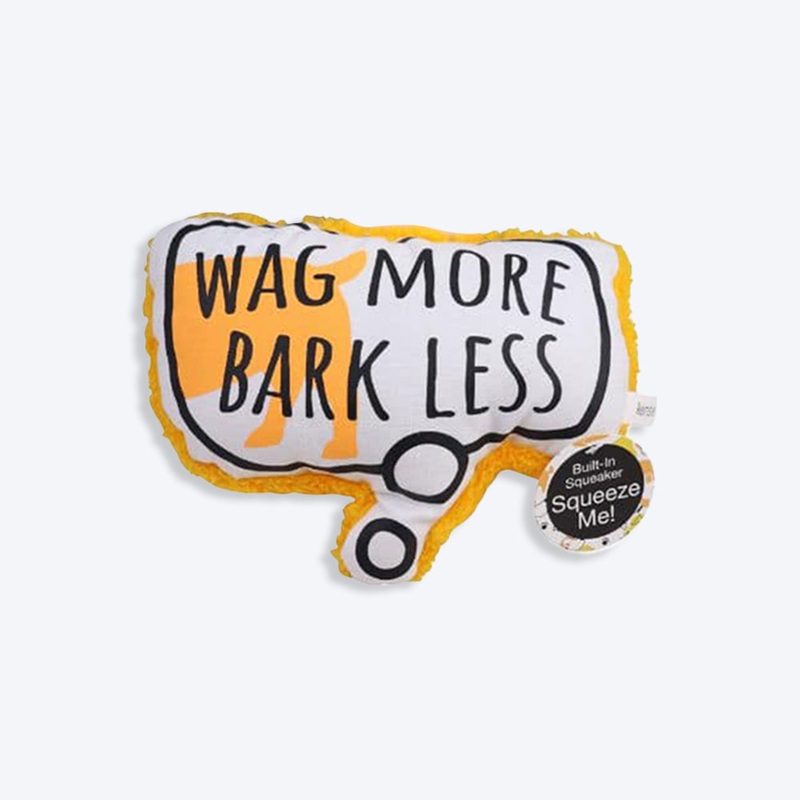 Black+Decker Wag More Bark Less With Sound Chew Dog Toy – White & Yellow