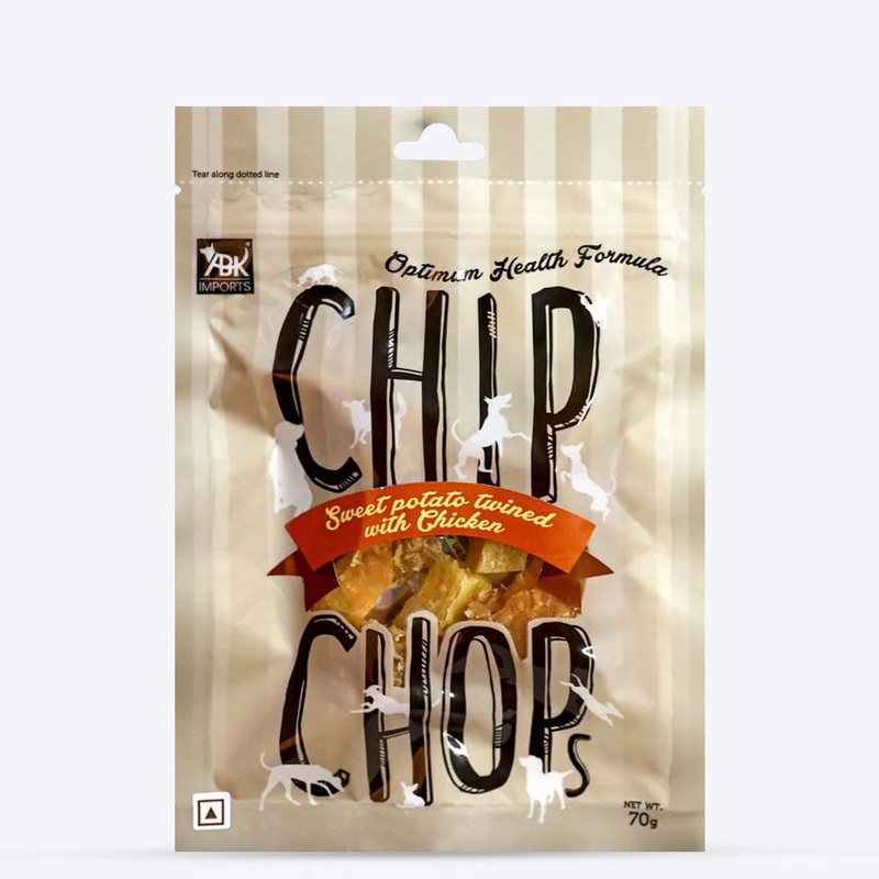 Chip Chops Dog Treats – Sweet Potato Twined with Chicken – 70 g