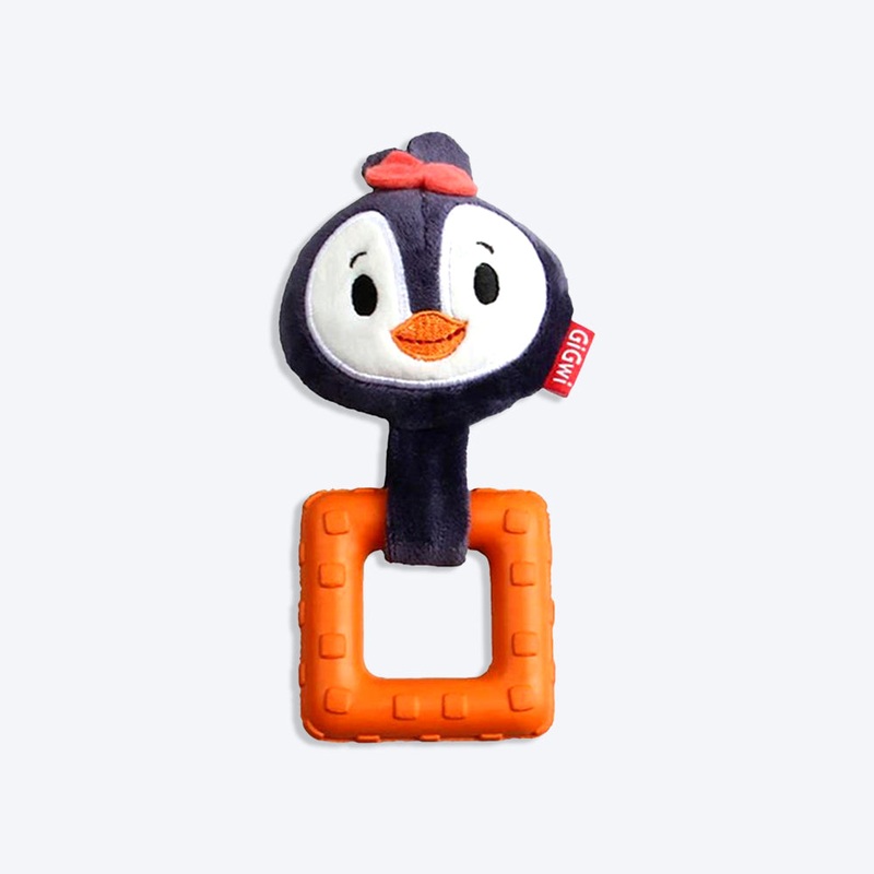 GiGwi Suppa Puppa Pengiun With Squeaker Inside Dog Toy – Small
