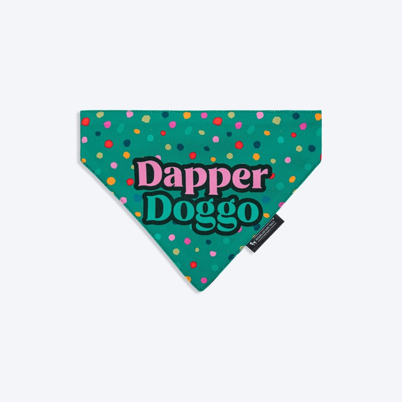 HUFT Dapper Doggo Printed Dog Bandana – Green