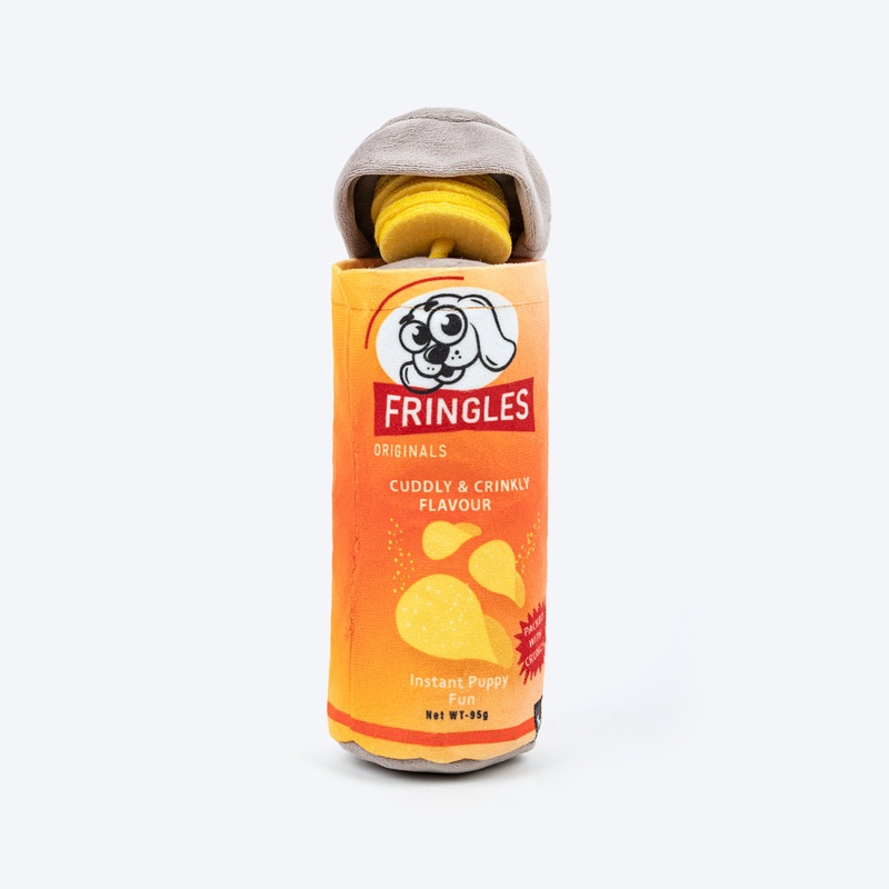 HUFT Fun Fringles Plush Toy For Dog – Orange