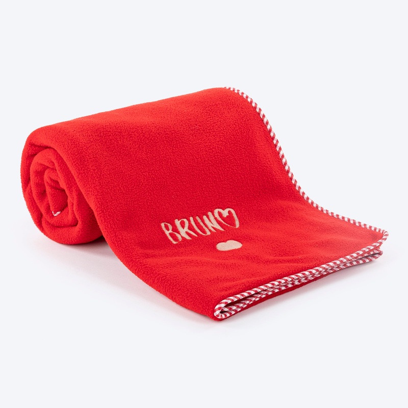HUFT Personalised Snuggle Blanket For Dog & Cat – Red