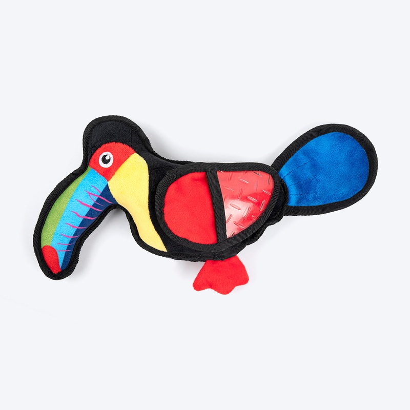 HUFT Polly The Parrot Plush Toy For Dog – Multicolor