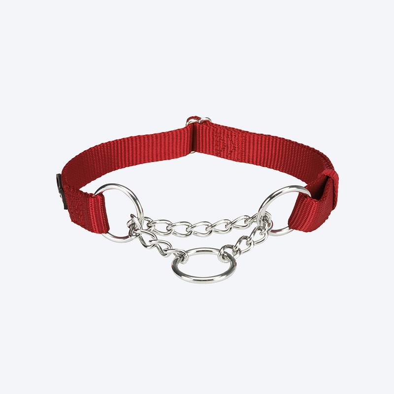 Trixie Premium Stop-The-Pull Dog Collar – Cherry Red