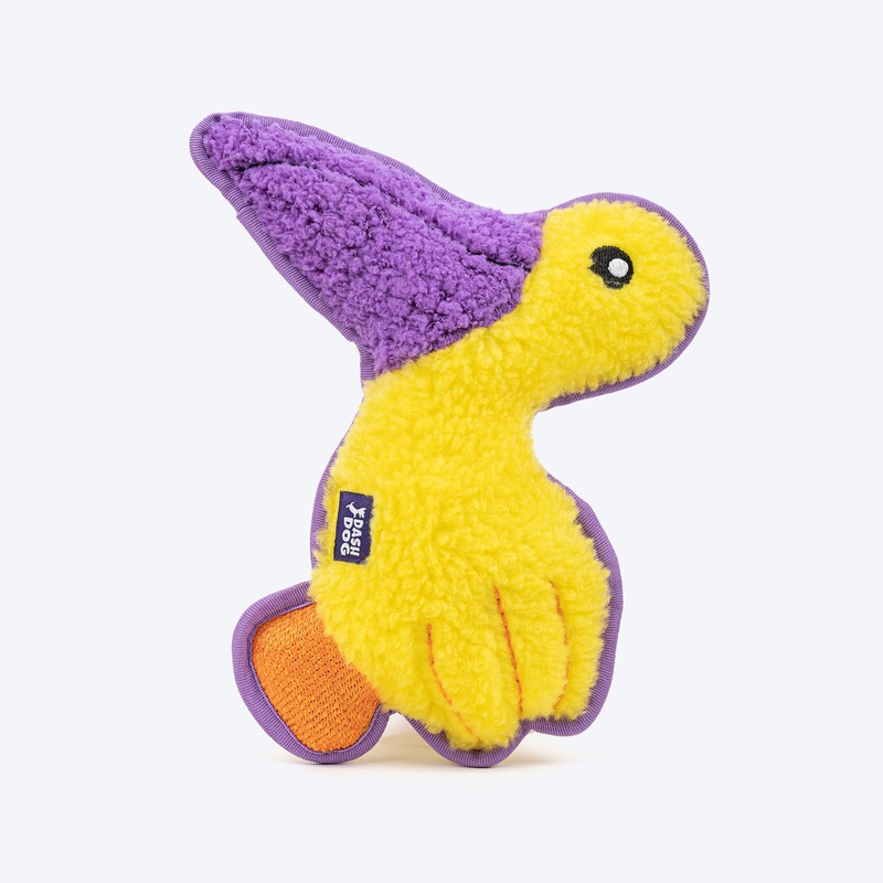 Dash Dog Perry The Pelican Squeaky Plush Toy For Dog – Yellow