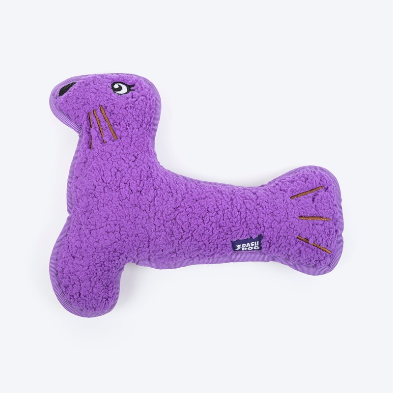 Dash Dog Silly Sea Lion Squeaky Plush Toy For Dog – Purple