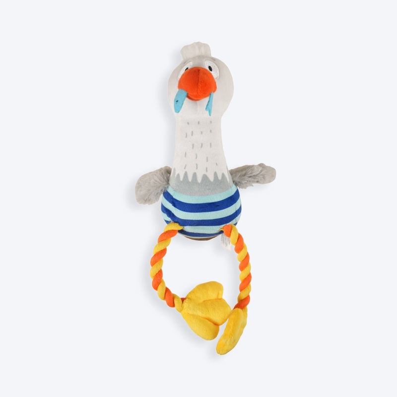 FOFOS Sea Mew Sealife Squeaky Plush Toy For Dog – White