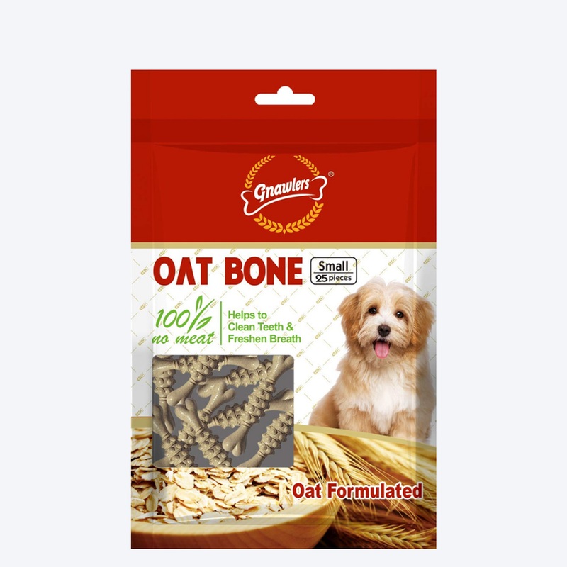 Gnawlers Oat Bones Dog Treats – 225 g (25 pcs)