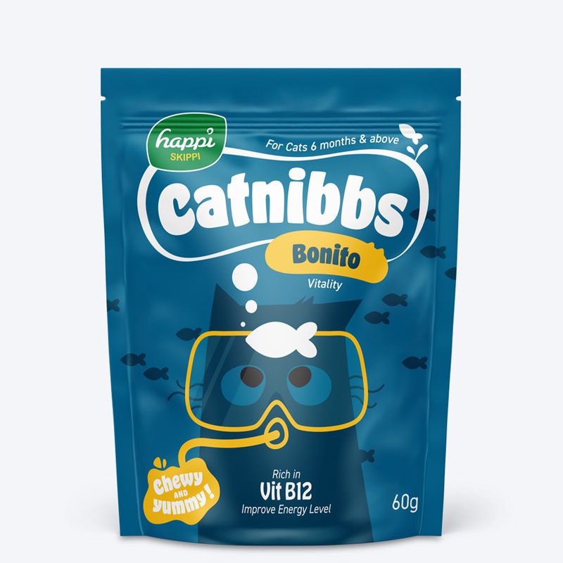 Happi Skippi Catnibbs Bonito Vitality Chewy & Yummy Cat Treat – 60 gm