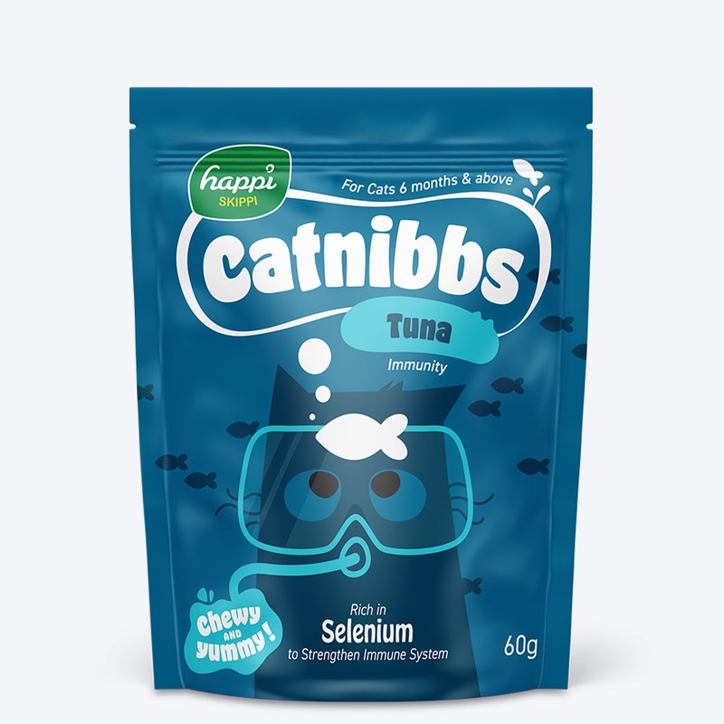 Happi Skippi Catnibbs Tuna Immunity Chewy & Yummy Cat Treat – 60 gm