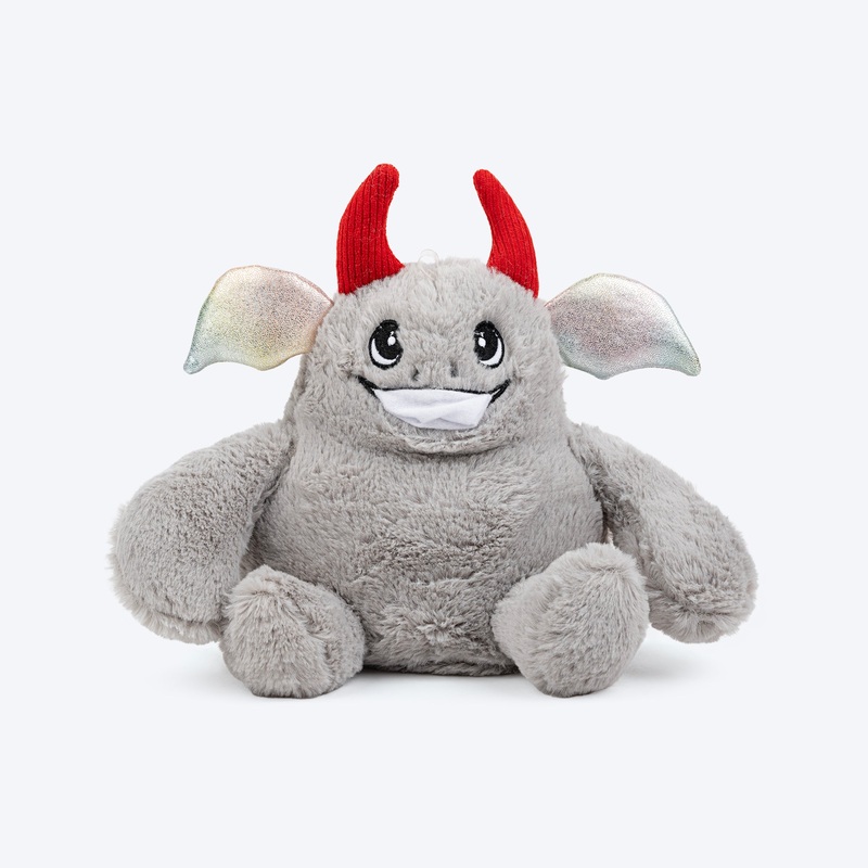 HUFT Aqua-Boo Squeaky Cuddle Plush Toy For Dog – Grey