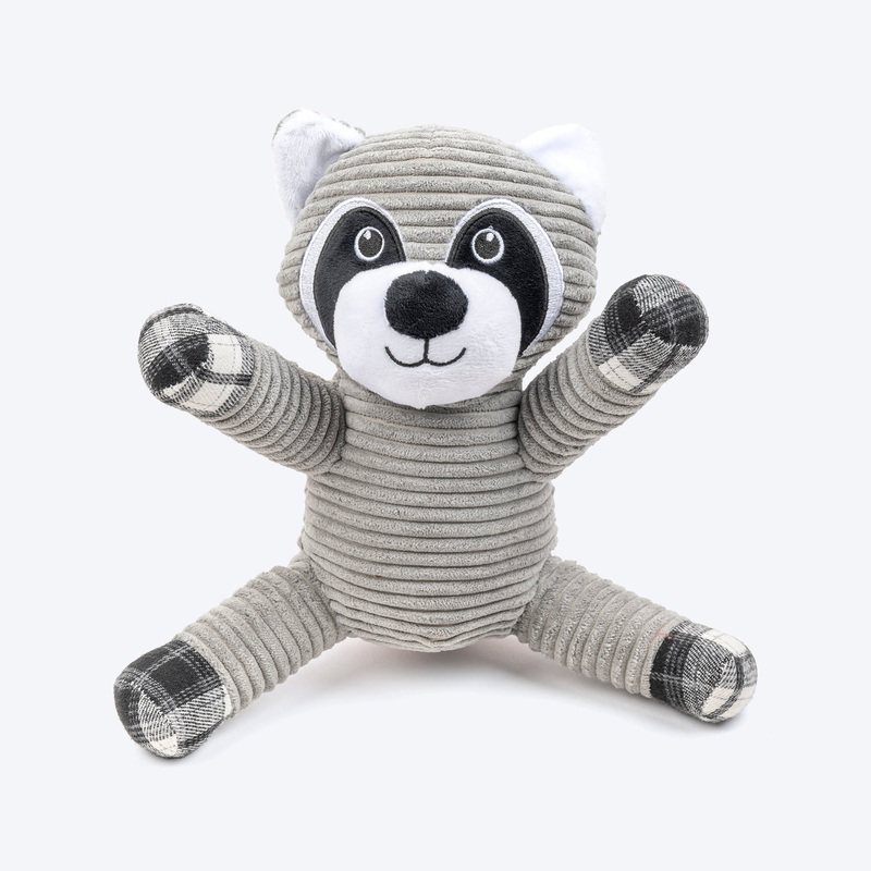 HUFT Bucky Beaver Squeaky Plush Toy For Dog – Grey