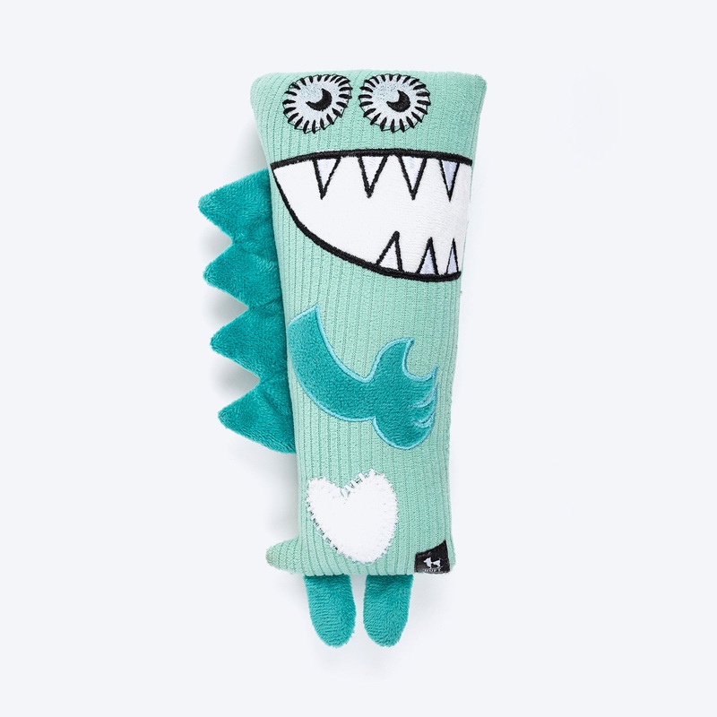 HUFT Cookie Nomster Squeaky Plush Toy For Dog – Light Turquoise