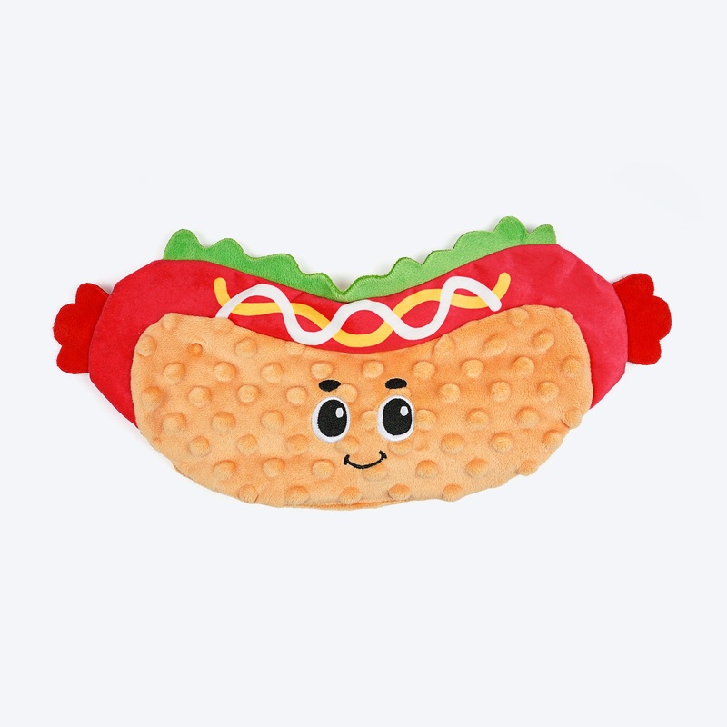 HUFT Hotdogger Squeaky Plush Toy For Dog – Multicolor