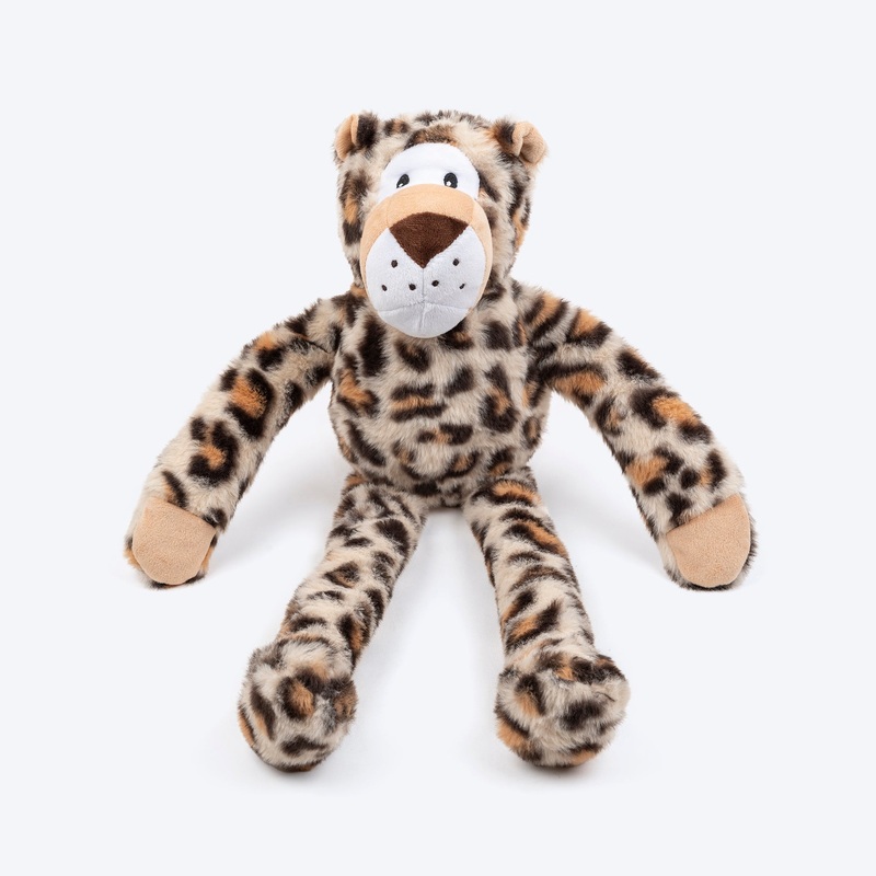 HUFT Leo Leopard Squeaky Plush Toy For Dog – Beige