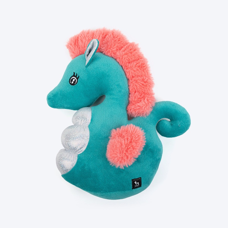 HUFT Missy Sea Horsie Squeaky Plush Toy For Dog – Green