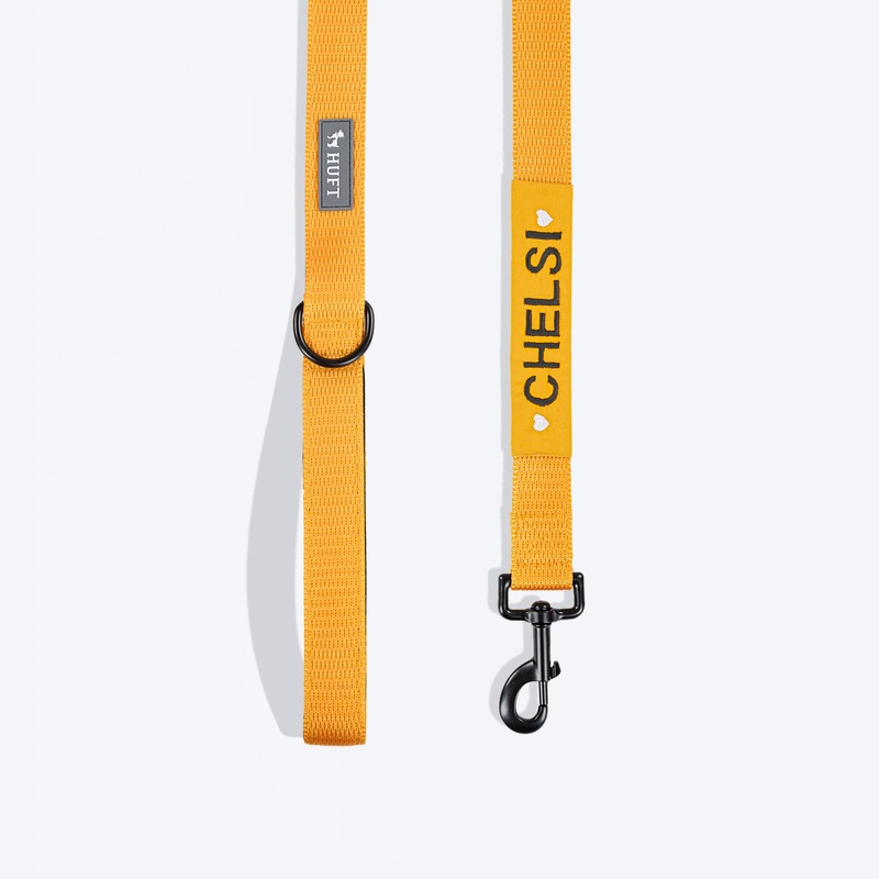 HUFT Personalised Basics Dog Leash – Yellow