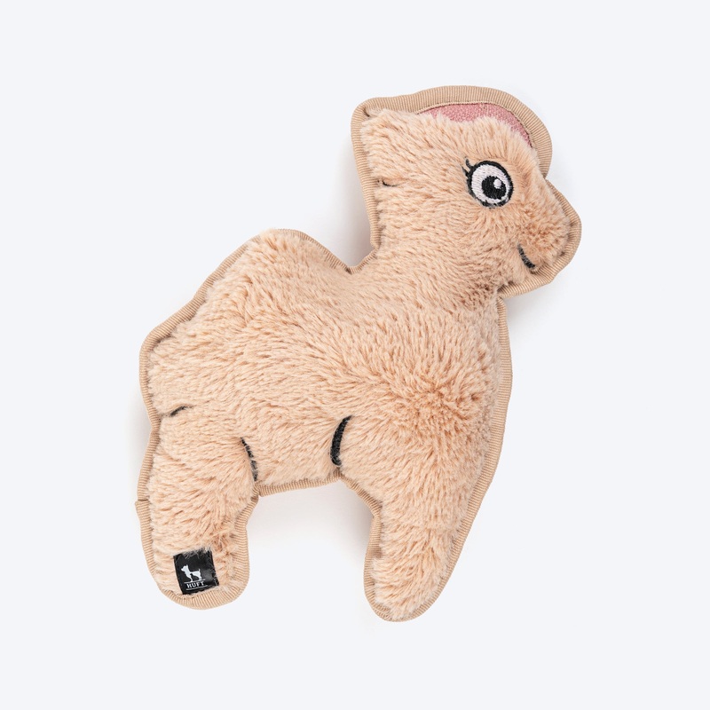 HUFT Snuggellama Squeaky Cuddle Plush Toy For Dog – Brown