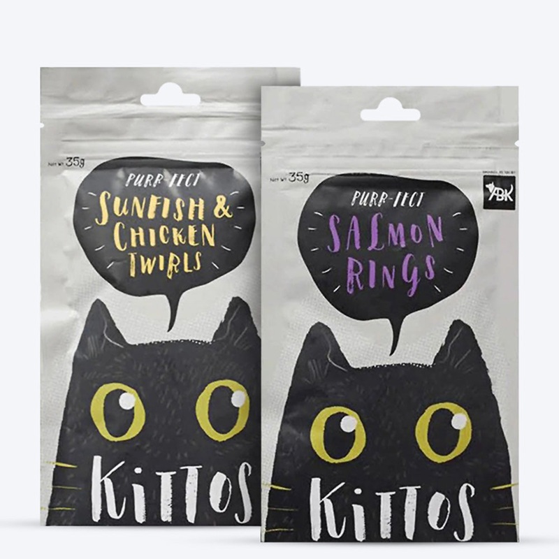 Kittos Purr-fect Meow-nchies – Chicken & Salmon Cat Treats Combo