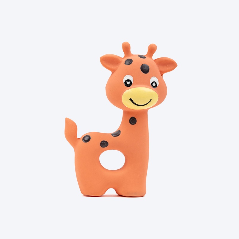 TLC Giraffe Squeaky Chew Toy For Dog – Light Orange