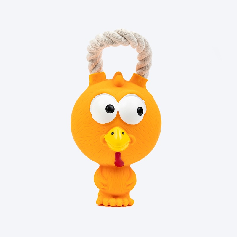 TLC Henry Bird Squeaky Chew Toy For Dog – Orange