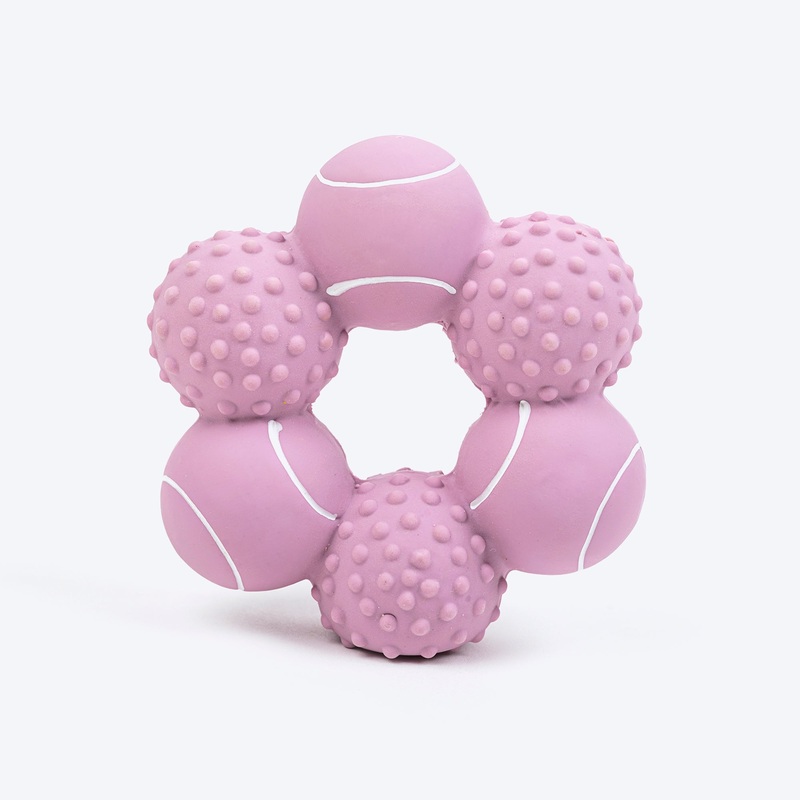 TLC Ring Of Balls Squeaky Chew Toy For Dog – Purple