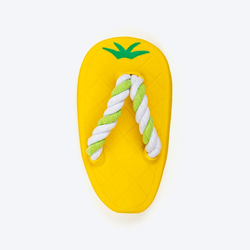 TLC Squeaky Slipper Chew Toy For Dog – Yellow