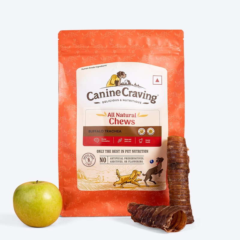 Canine Craving Dehydrated Grass-Fed Herb Buffalo Trachea Dog Treat – 4 Pcs (100 g)