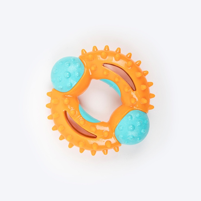 Dash Dog Chomp-A-Loop Chew Toy For Dog – Orange & Turquoise