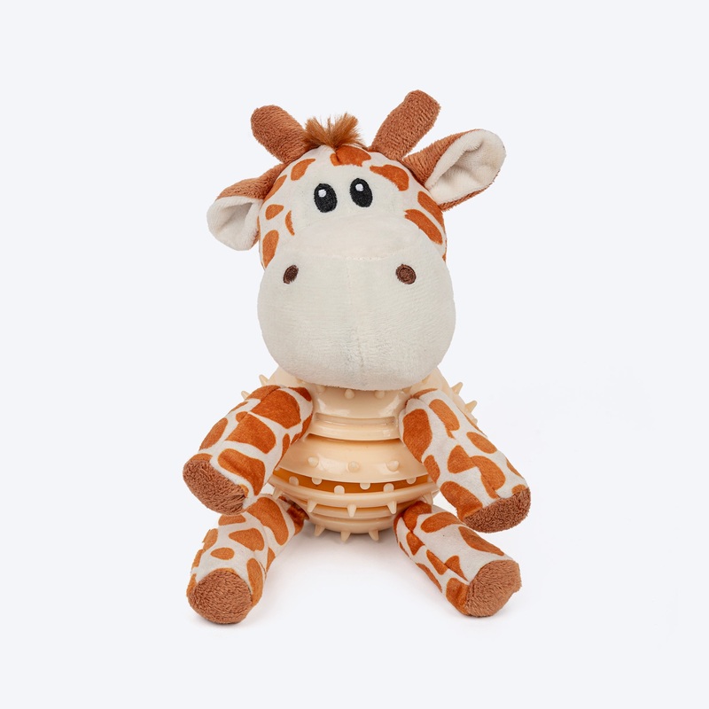 Dash Dog Giraffe Gary Chew Toy For Dog – Beige & Brown