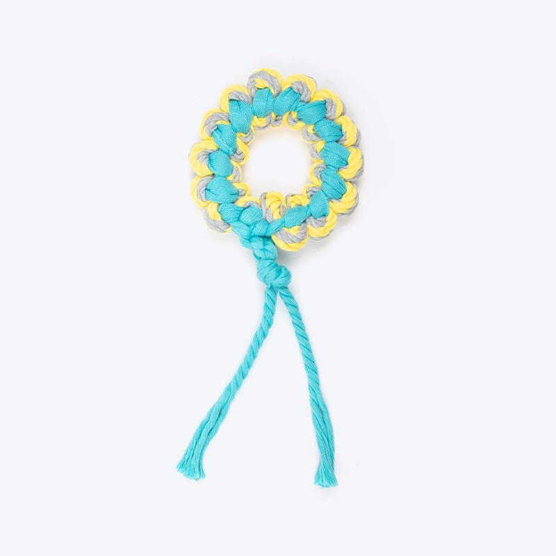 HUFT Chewsies Ring Rope Toy for Puppies & Small Dogs- Multicolor