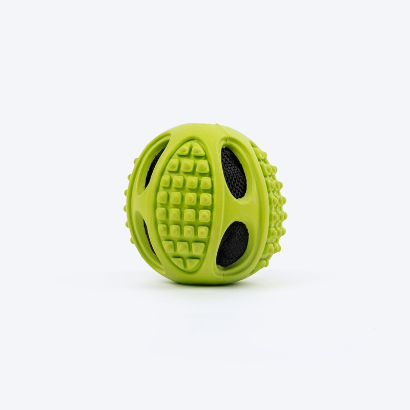 HUFT Crinkly Rubber Ball Chew Toy For Dog – Green