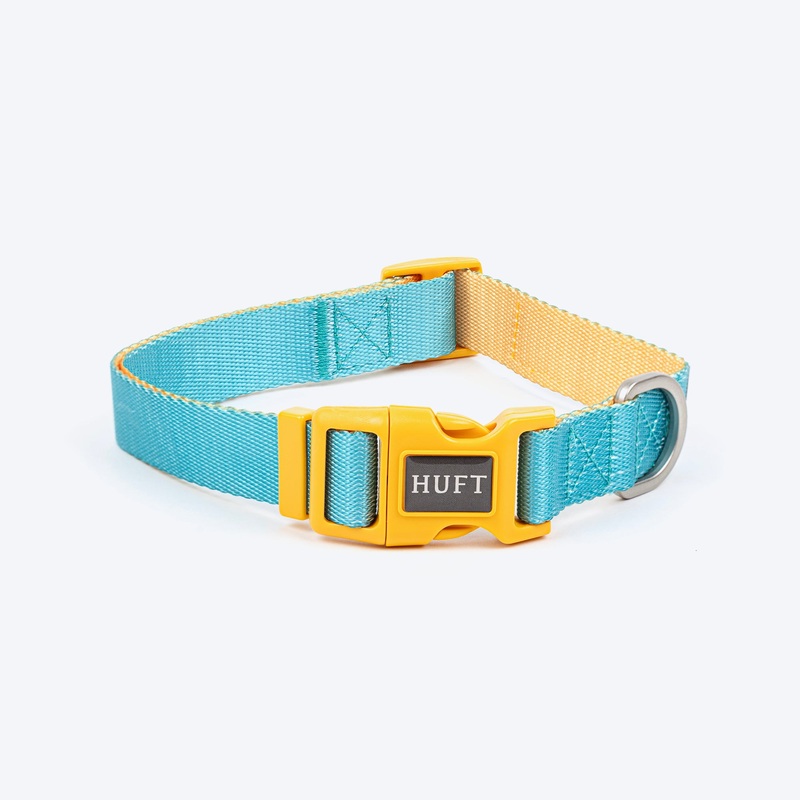HUFT Dichromatic Collar For Dog – Turquoise & Yellow